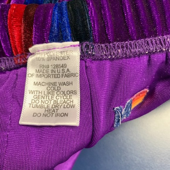 Aviator Nation Kid's Classic Velvet Sweatpants in Purple - Picture 11 of 12